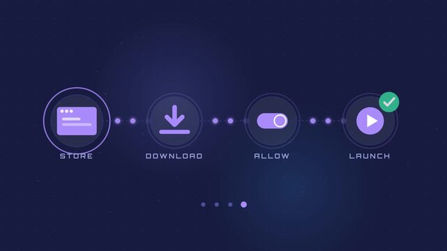 Mobile App Install Flow From Store Seamless Loop