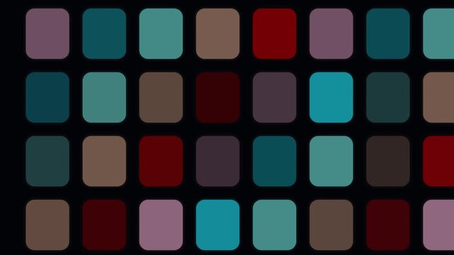 Colorful rounded rectangles arranged in a grid for a looping background pattern