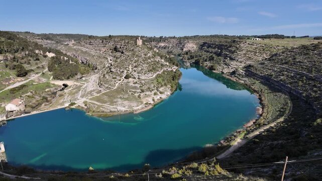 Scenic sight in Alarcon, beautiful village in the province of Cuenca, in the Castilla La Mancha region of Spain.