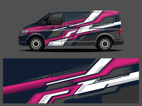 Pink Camouflage Van Side View