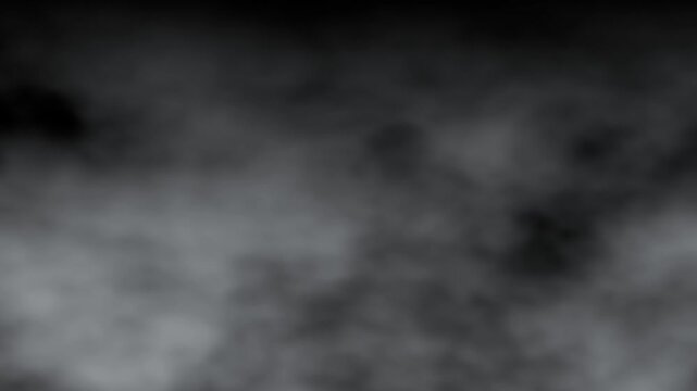 Drifting fog mist overlay on black seamless loop for video editing