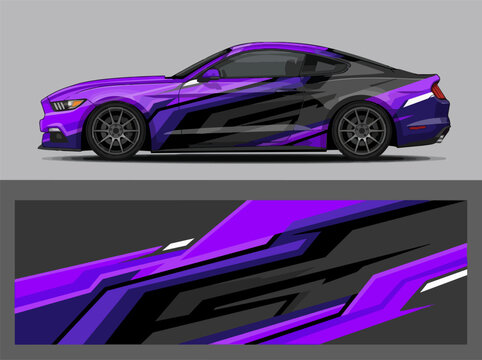 Purple Racing Car Speed Design