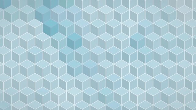 Isometric cubes pattern light blue seamless loop