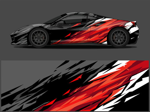 Speeding Sport Car Motion Artwork