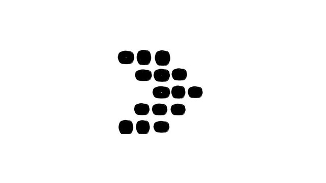 Abstract Pixel Dot Array Motion Graphic Animation Loop