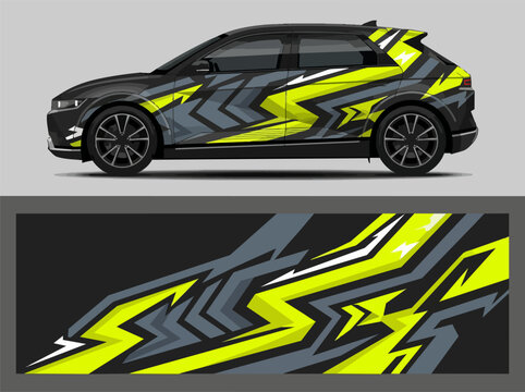 Sporty SUV with Neon Speed Stripes