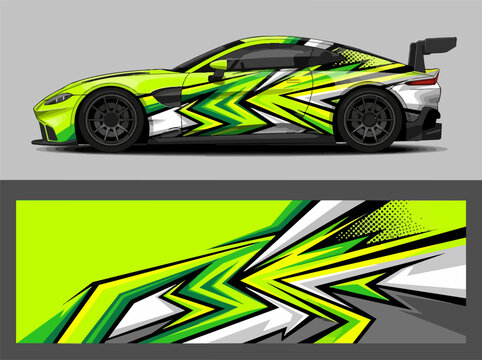 Vibrant Racing Car Dynamic Pattern Design