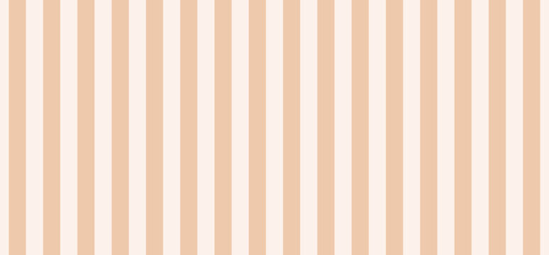 Minimalist Beige and White Vertical Stripe Pattern Background for Aesthetic Fabric and Seamless Paper Design