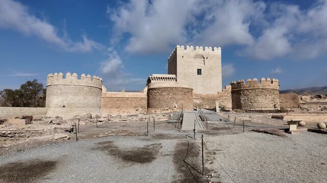 Scenic sight in the marvelous Alcazaba of Almeria, Andalusia, Spain.