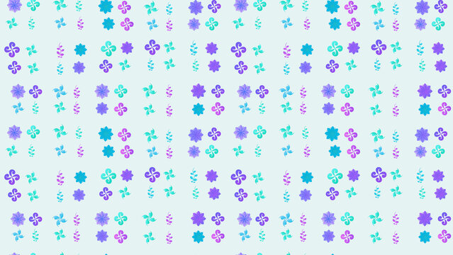 Stylized floral and leaf pattern
