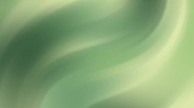 Abstract sage green fluid wave gradient background with soft olive silk curves