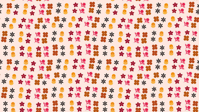 Floral and geometric pattern