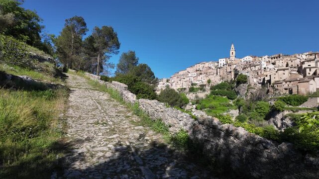 Scenic view in Bocairent, beautiful village in the Valencian Community, Span.