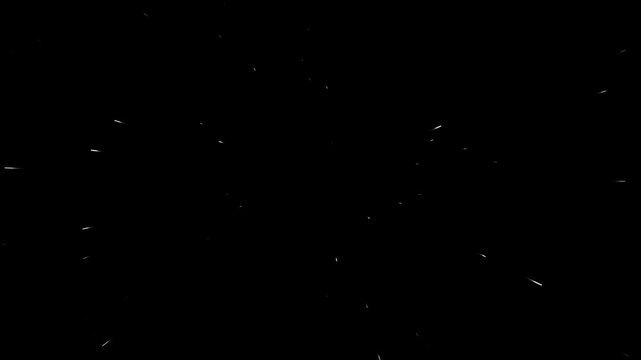 Space stars streaking through dark cosmos, creating dynamic warp speed effect in abstract interstellar travel animation background.