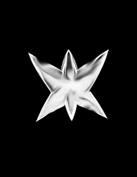 black and white star