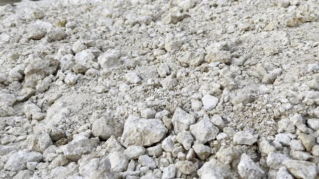 Low Angle View of Dry Gravel and Rock Ground