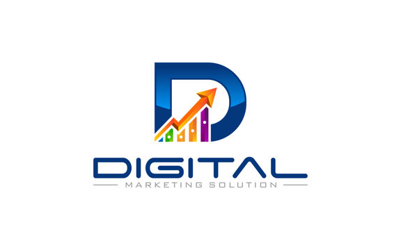 Illustration graphic vector of digital marketing solution business logo design