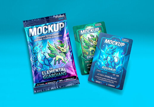 Trading Card Pack Mockup