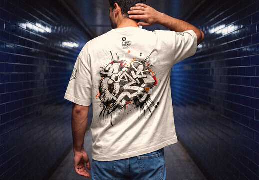 T-Shirt Blue Tunnel Mockup