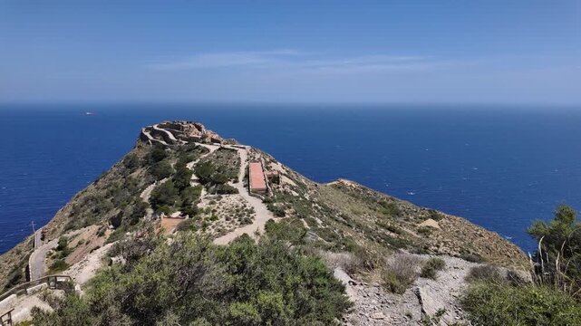 Scenic view at the Bateria de Castillitos, near Cartagena, Region of Murcia, Spain.