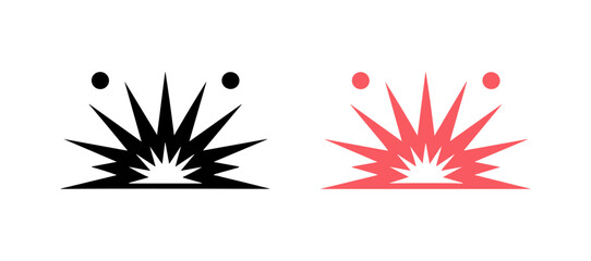 Explosion Burst, Dynamic Impact Effect with Hand Drawn Comic Energy Vector Elements © Creative Tania