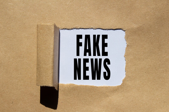 Fake news text concept photo