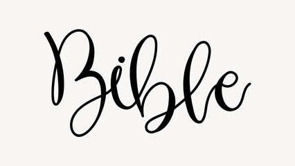 Bible word, doodle typography, black & white design © Rawpixel.com