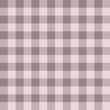 Warm Taupe & Soft Cream Gingham &mdash; Neutral Brown Plaid Seamless Pattern. Perfect for home decor, vintage fashion, cottage styling, nursery, wedding stationery, kitchen textiles. 