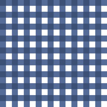 Classic Navy Blue & White Gingham &mdash; Timeless Maritime Plaid Seamless Pattern. Perfect for coastal decor, nautical themes, boys&rsquo; apparel, kitchen textiles, picnic designs, preppy style. 