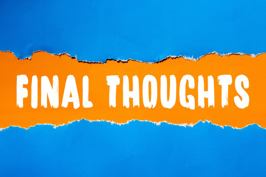 Final thoughts text concept photo