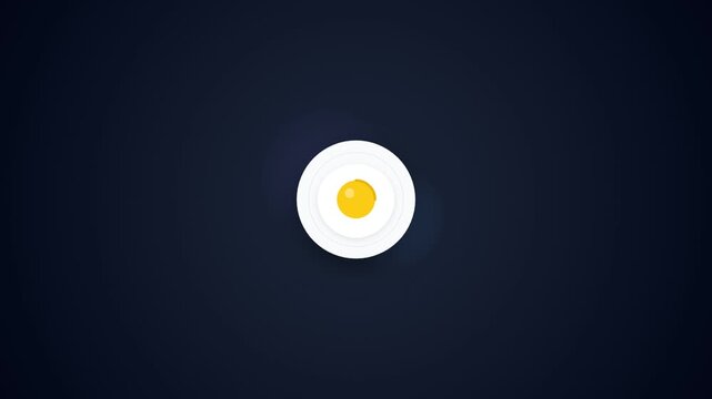 Six fried eggs arranged in a grid pattern on a dark background