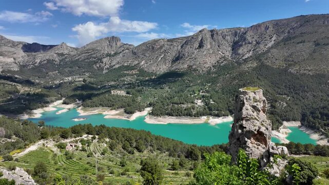 Scenic view in Guadalest, beautiful village in the Valencian Community, Spain.
