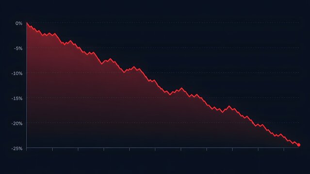 Financial Downward Trend Chart