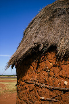 Traditional Mud and Thatched-Roof Roadside Hotels in Uasin Gishu County, Kenya