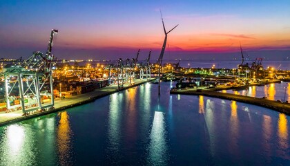 Fototapeta premium Smart Port Energy System