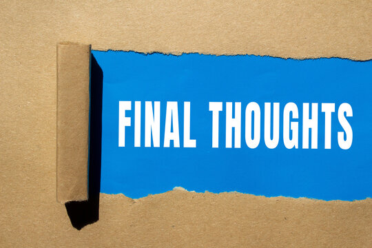 Final thoughts text concept photo