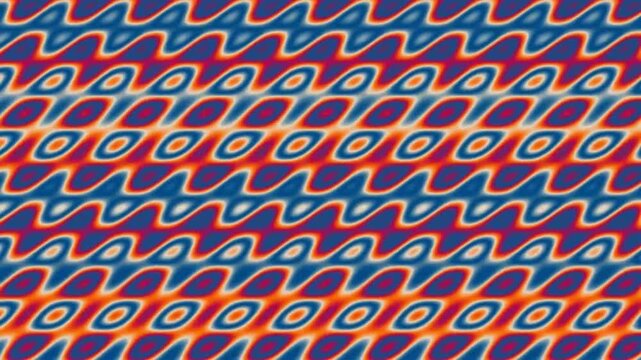 Patterned Abstract Visuals Forming Repeating Loops in Bright Colorful Design