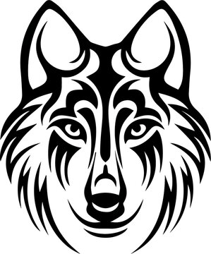 wolf head vector