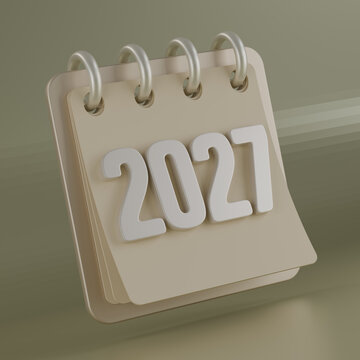 2027 Calendar Icon Showing Upcoming Year and Future Planning