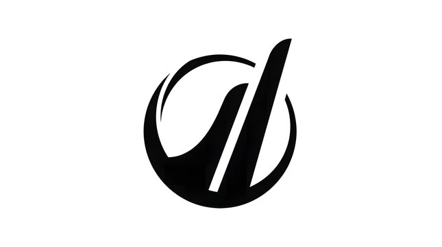 Captivating abstract modern logo design with sleek geometric lines, perfect for representing innovation, technology, or a distinctive brand identity concept