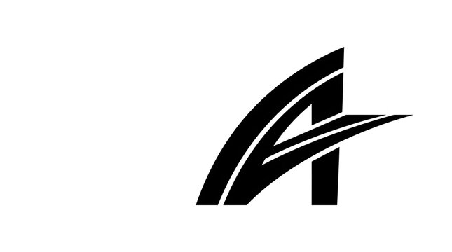 Sleek and dynamic abstract letter A logo design, ideal for modern branding, corporate identity, or innovative startup projects, featuring clean lines and a professional aesthetic