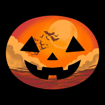 spooky sunset halloween