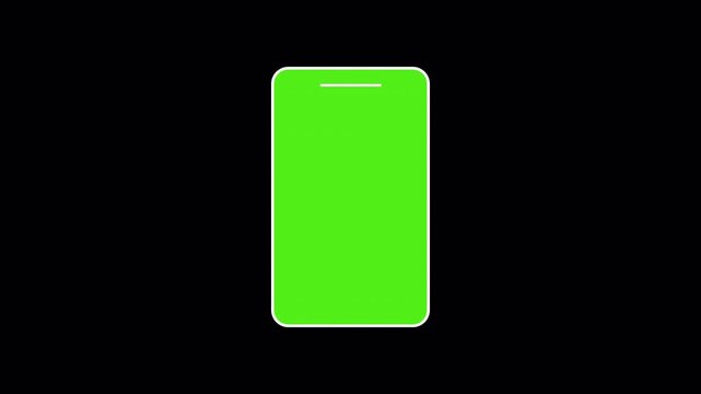 mobile phone mockup and motion zoom effect. Smartphone Overlay Animation on Transparent Background in 4K. clean mobile phone chroma key vertical screen template modern device frame overlay