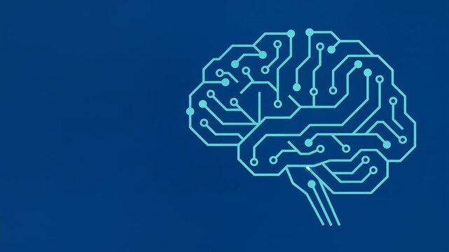 Digital Brain Circuitry Network Illustration