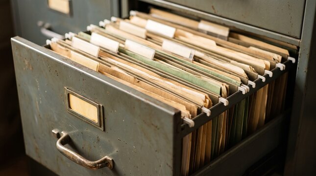 file cabinet with folders