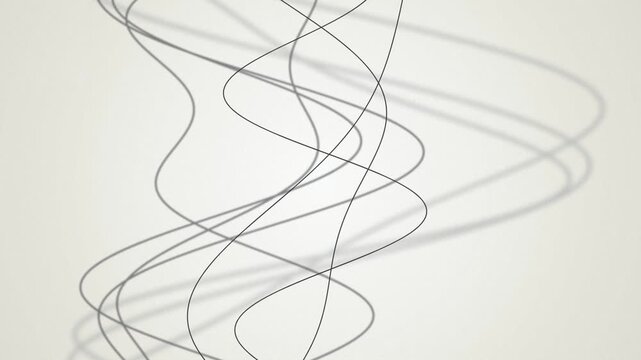 Twisting linear vector helix curves seamless loop motion background