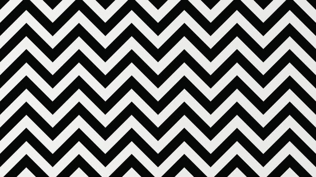 Black white zig zag chevron pattern moving seamless loop background