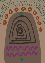 Abstract image for printing. Picture for modern interiors. The picture is painted by hand on a tablet. © neurostructure