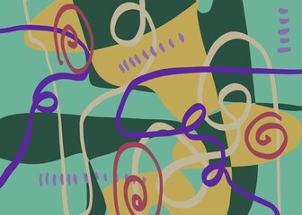 Abstract image for printing. Picture for modern interiors. The picture is painted by hand on a tablet. © neurostructure