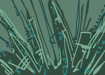 Abstract image for printing. Picture for modern interiors. The picture is painted by hand on a tablet. © neurostructure